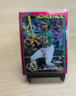 2024 Topps Chrome Lawrence Butler Pink Speckle Refractor /350 RC 