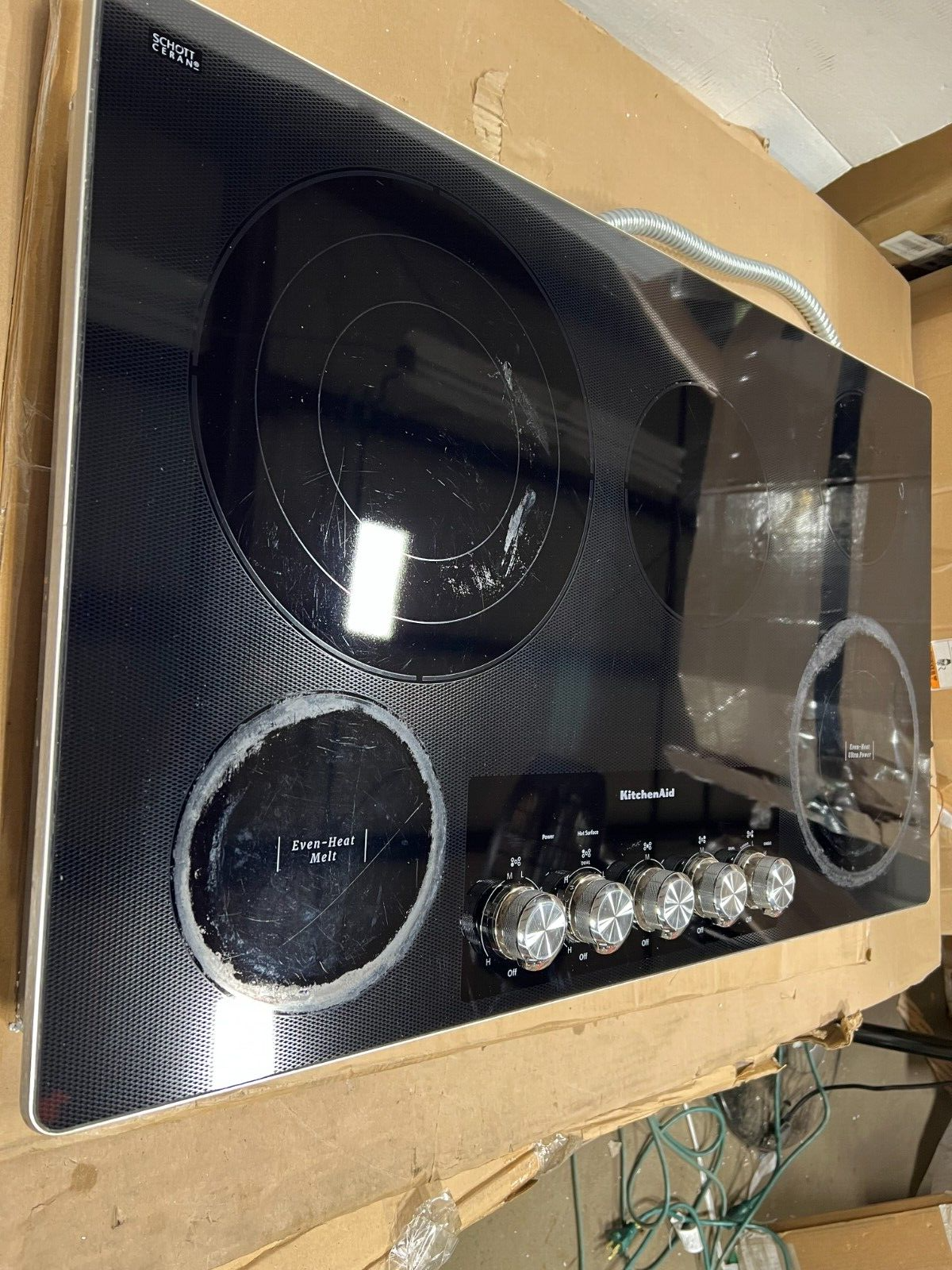 KitchenAid KCES556HSS 36u0026#034; Electric Cooktop w/5 Elements Knob Controls  USED | eBay