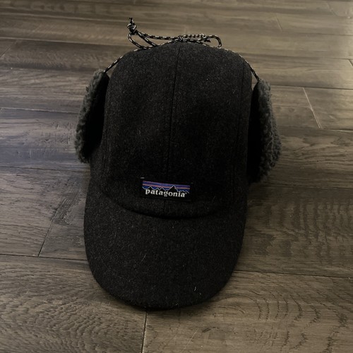 Patagonia Recycled Wool Ear Flap Trapper Cap Hat Deep Pile Grey Large 191743139116 eBay