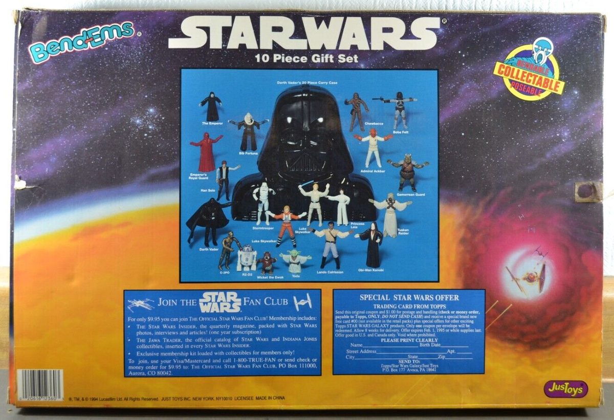 Star Wars Bend-Ems 10 Piece Gift Set R2-D2 Vader Chewie Luke Leia 