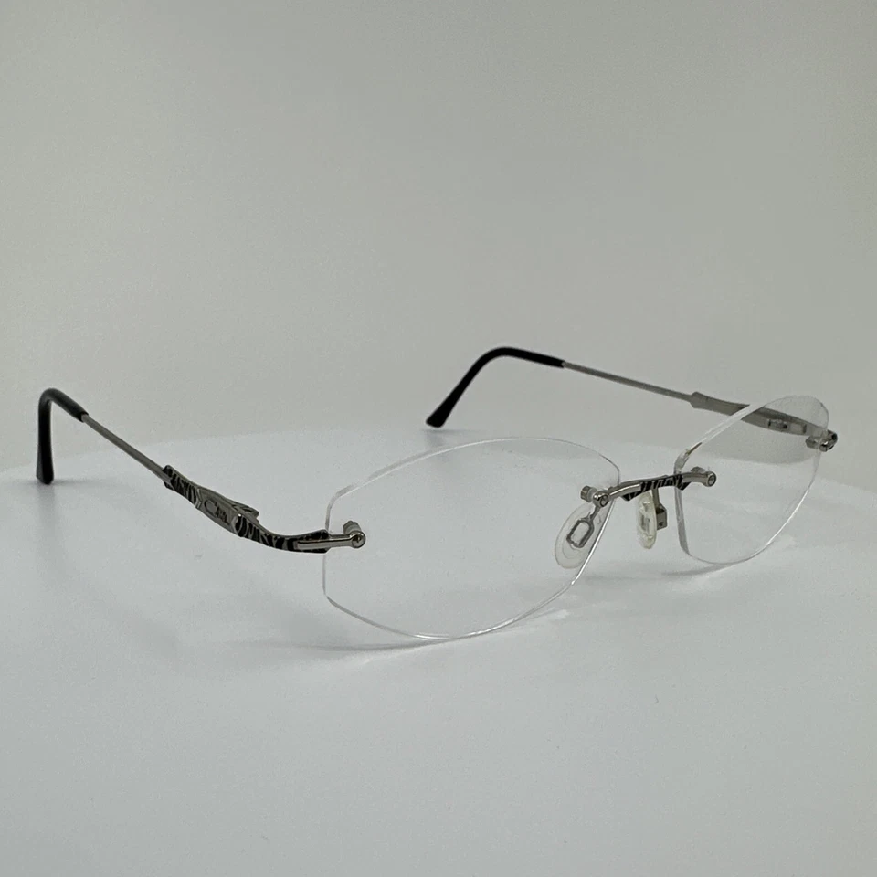 Nuevas gafas sin montura vintage Cazal 455 M. 455 Col. 328 plateadas y negras Alemania Foto 4 de 4