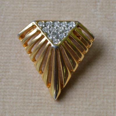 Vintage Signiert NAPIER Bolo-Krawatte Strasssteine Goldfarben Halskette