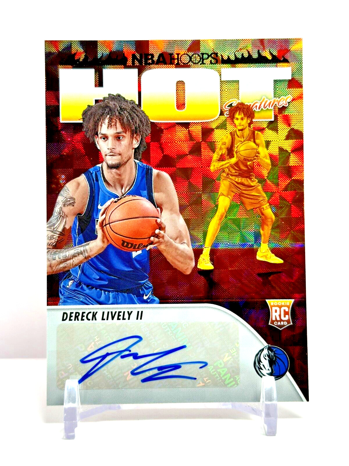 2023-24 Panini NBA Hoops Rookie Hot Signatures Dereck Lively II Dallas Mavericks