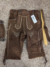 NWT Gaudi Leathers Mens Size 46 Brown Leather German Lederhosen