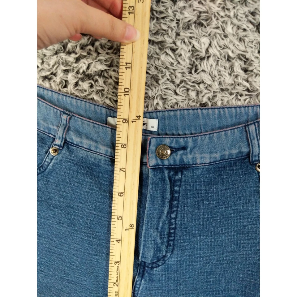 Pantalones Cortos de Denim LACOSTE para Mujer Talla 38 EE. UU. M Azul Elástico Informal Bloque de Color Lujo Foto 4 de 4