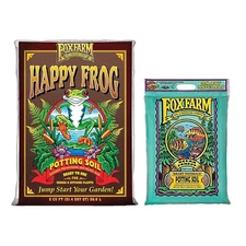FoxFarm Happy Frog Potting Soil, 2CF and Ocean Forest Potting Soil, 12QT(2 Pack)