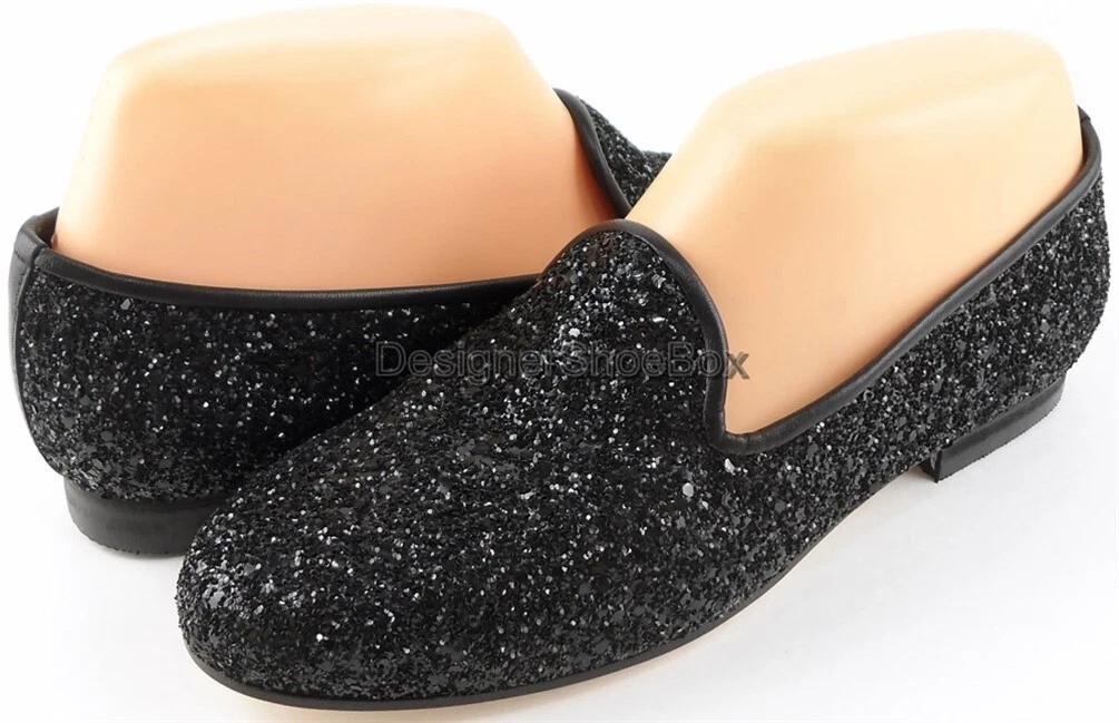 Black glitter sale loafers womens
