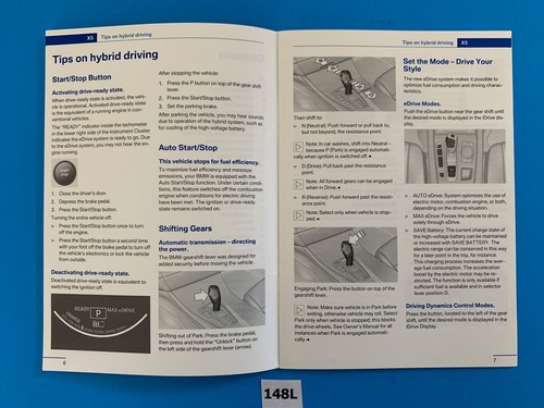2018 BMW X5 Hybrid 40e xDrive PHEV Owners Manuals Supplement Books Set, OEM Case - Picture 6 of 11