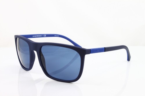 Emporio Armani Sunglasses Men's Square EA4133 575480 Blue Rubber 59mm NEW! - Picture 3 of 3