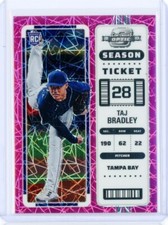 2023 Panini Chronicles Optic Contenders TAJ BRADLEY RC Pink Velocity Prizm 17/17