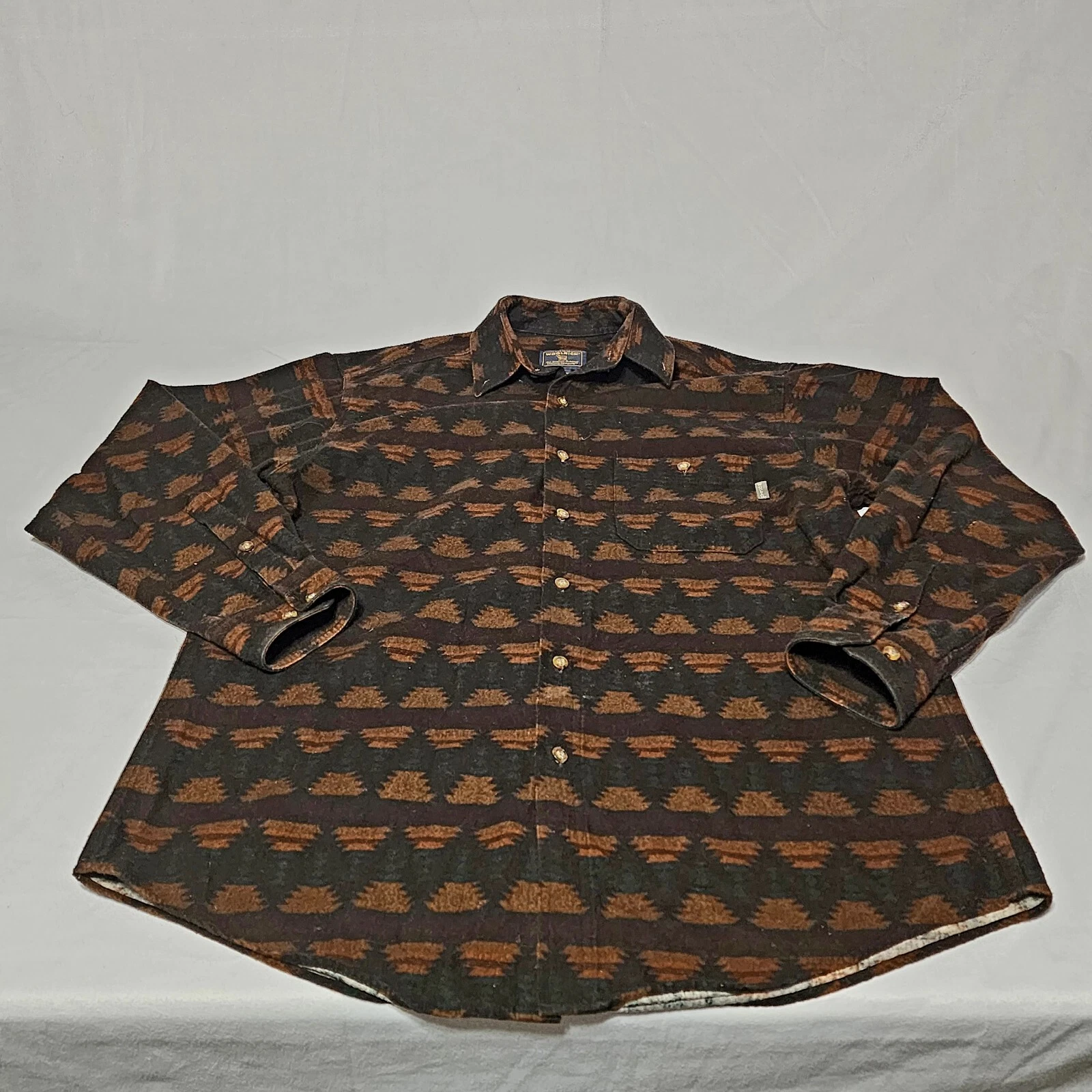 Woolrich Flannel Chamois Outdoor Shirt Mens Large Green Brown Southwest Aztec
Opens in a new window 