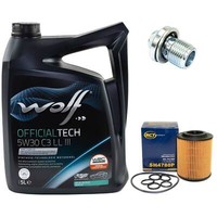 MotoröL Set 5W30 5 Liter + ÖLfilter + ÖLablassschraube FüR Opel Astra J 2.0 Cdti