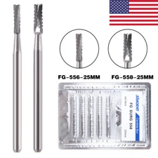 Dental Surgical 25mm SURG Carbide Bur FG Burs for High Speed Handpiece FG556/558