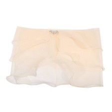 3 Layer Bridal Shawl Breathable Transparent Organza Stole Wrinkle Resistant
