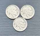 Lot Of 3 1920 P Buffalo Nickel Philadelphia Mint Dates Visible