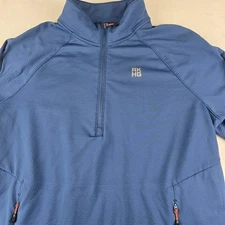 Alaskan Hardgear by Duluth Trading Co Mens Pullover 1/4 Zip Long Sleeve Blue L