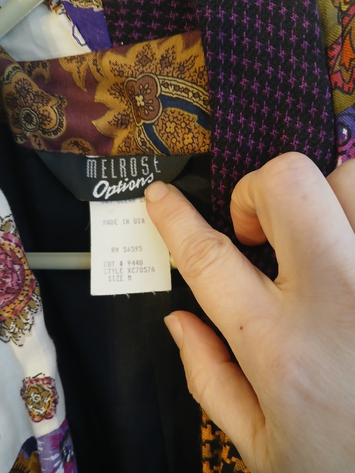 Melrose Vintage Patchwork  Pattern    Blazer medi… - image 2