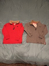 Lot Of 2 Carter  s Boys 6T Quarter 1/4 Zip Sweatshirts With Sherpa Lined Collar