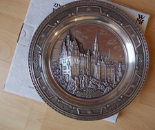 WMF Jahresteller 1994, "Schloss Sigmaringen", ReliefZinn poliert, limit. Auflage