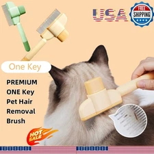 Self Cleaning Flea Comb for Cats Dogs Brush Pet Hair Removal Grooming NEW