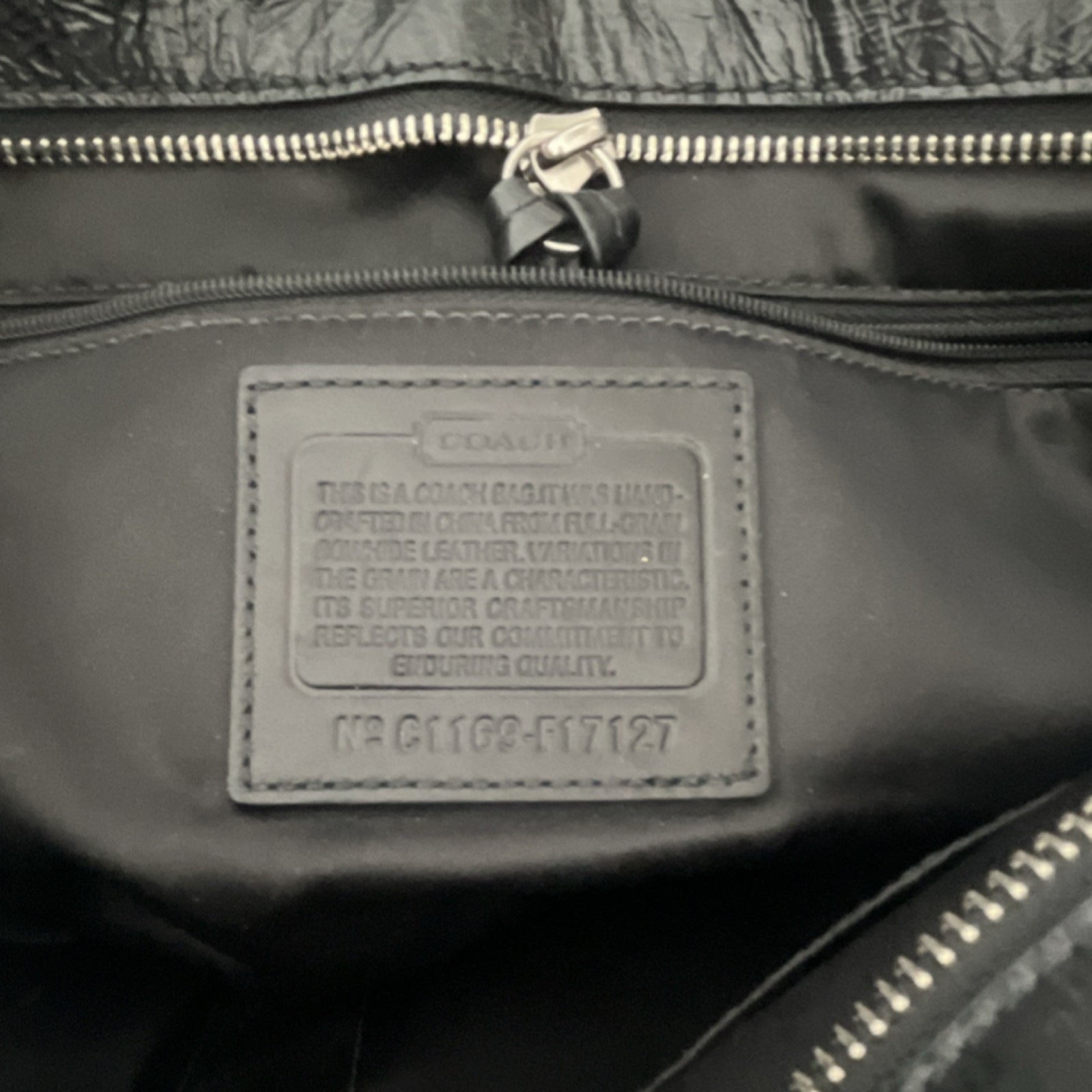 Coach Patchwork Black Beige Gray Shoulder Bag wit… - image 3