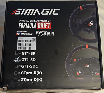 Simagic GT1-SD Racing Wheel Black/Red Stripe w/ Paddle Shifters