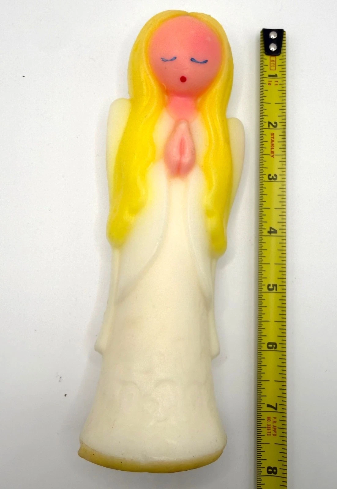 Vintage Christmas Novelty Candle Angel Mid-century Holiday Christmas Decor Retro image 4