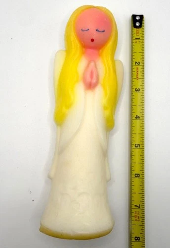 Vintage Christmas Novelty Candle Angel Mid-century Holiday Christmas Decor Retro image 4