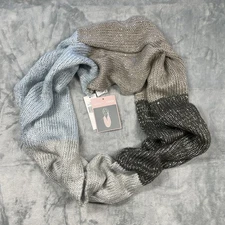 Infinity Loop Scarf Knit Metallic Accent Multi Color Women's Fashion