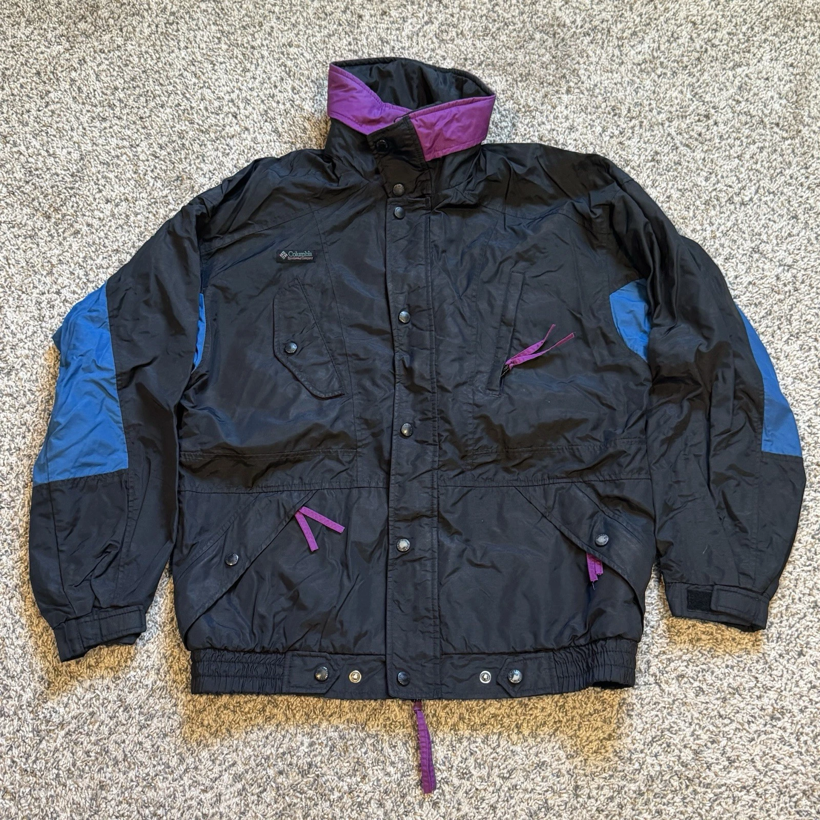 Columbia Crevasse Jacket Mens Small VTG 90s Colorblock Black Blue Purple Gorp
Opens in a new window