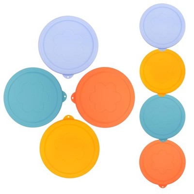 Viotiin 1 Cup (4 Pack) + 2 Cup (4 Pack) Silicone Replacement Lids Storage Cov...