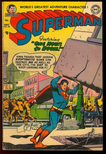 Superman #89 Nice Pre-Code Golden Age Superhero Vintage DC Comic 1954 VG