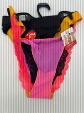 Womens 2-Pack Lace  Mesh Bikini Underwear L