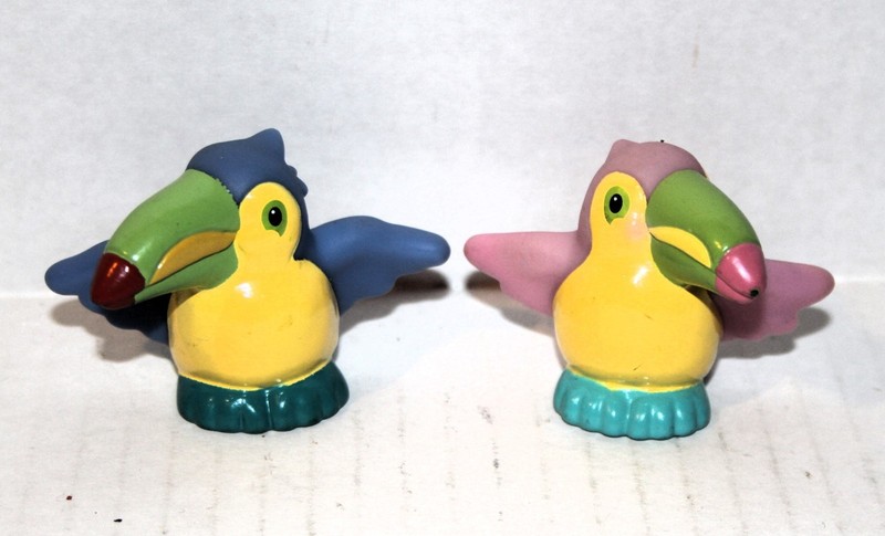 FISHER PRICE Little People SET OF 2 Boy & Girl TOUCANS Exotics Bird 2" FIGURES