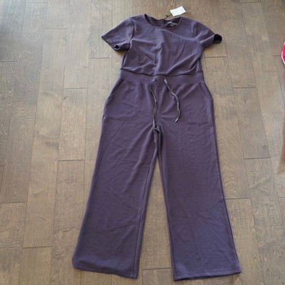 NWT Recreation Thread & Supply Short Sleeve Pullover Jumpsuit Brown Women SZ XLP