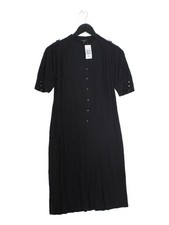 Linea Shirt Midi Dress UK12 in Black
