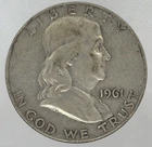 1961 D Franklin Half Dollar • 90% Silver Circulated