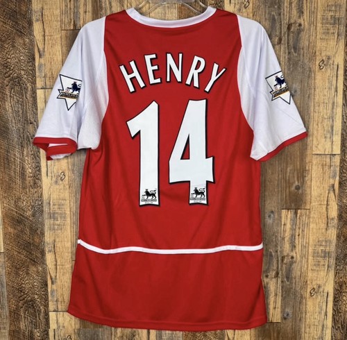 Arsenal FC 2003-04 Home Men’s L Soccer Jersey Henry #14