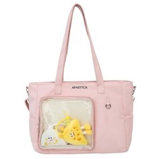Women Kawaii Crossbody Bag Japanese Aesthetic Clear itabag Anime Pin Display ...