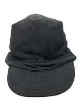 The Flat Head Cap S Cotton Blk Solid Men's Ac717