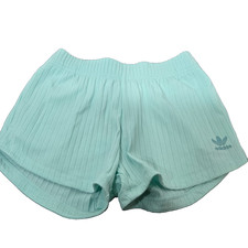 Adidas Girls Rib Shorts Semi Flash Aqua Size M