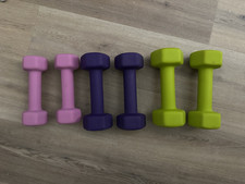 2 x 2kg, 2 x 3kg and 2 x 4kg dumbbells, rubber coated