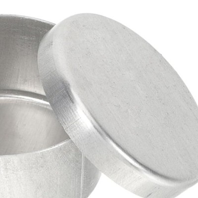 9pcs Round Soil Sample Boxes Aluminum 50mm Diameter 30mm Height Mini Storage AP9