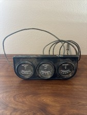 Suntune Triple Gauge Bezel Set Temp Amp Oil Parts Restore Vintage Suntune Triple Gauge Bezel Set Temp Amp Oil Parts Restore Vintage
