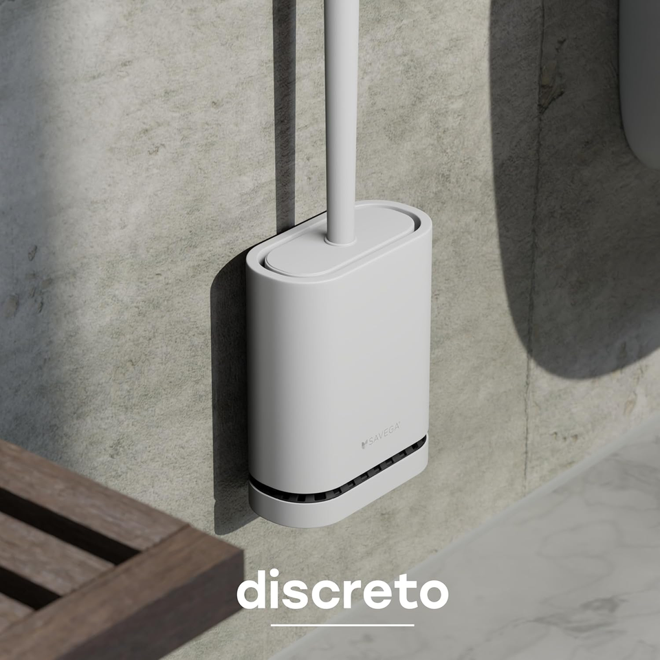 Scopino WC Silicone - Portascopino WC Sospeso Con Montaggio Senza Fori