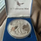 Giant Half Pound Silver Eagle Proof Struck From Washington Mint..999 Silver COA