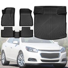 3d Tpe Floor Mats Trunk Cargo Liner All Weather Fits 2013-2015 Chevy Malibu 3d Tpe Floor Mats Trunk Cargo Liner All Weather Fits 2013-2015 Chevy Malibu