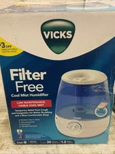 🍂 Vicks V4600 1.2gal. Cool Mist Humidifier filterfree Low Maintenance👍GREAT