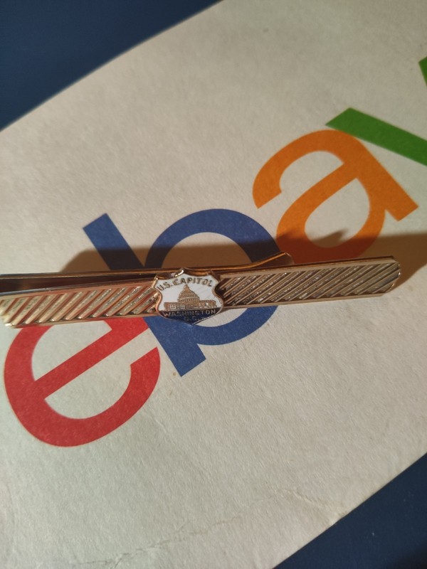 US Capital Washington DC Tie Clip Money Clip Enameled