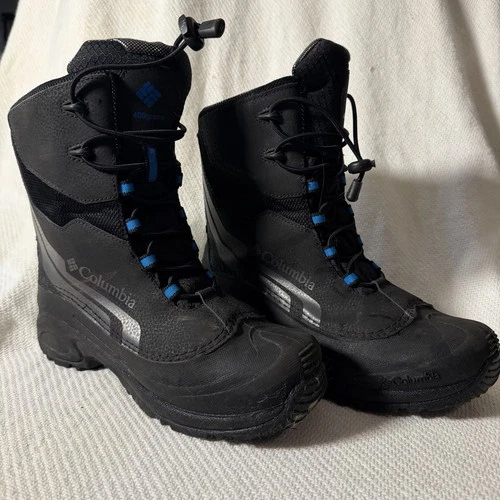 Columbia Bugaboot Waterproof 400g Insulated Winter Snow Boots Black Blue Size 7